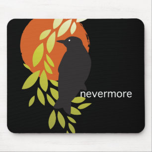 Nevermore - Raven & Moon by Poe Mouse Pad