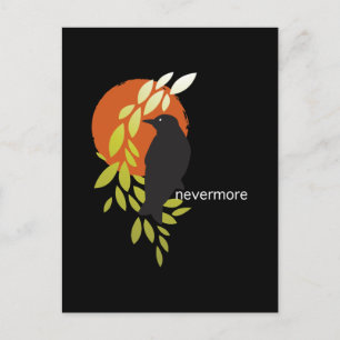 Nevermore - Raven & Moon by Poe Postcard