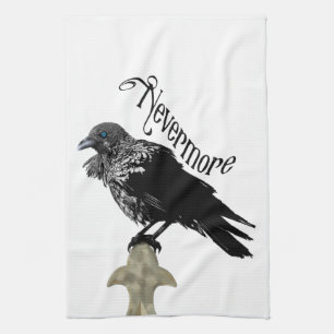 Nevermore Raven Tea Towel