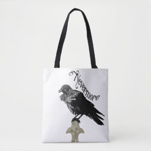 Nevermore Raven Tote Bag