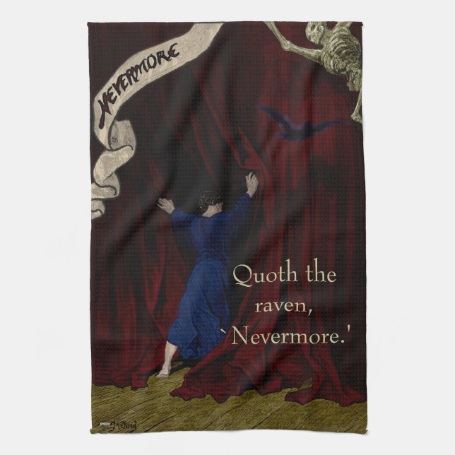Nevermore... Tea Towel (Vertical)