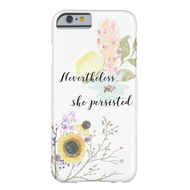 Nevertheless, she persisted Calligraphy Quote Case-Mate iPhone Case (Back)