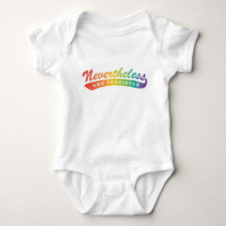 Nevertheless, she persisted. One piece Tutu Baby Bodysuit
