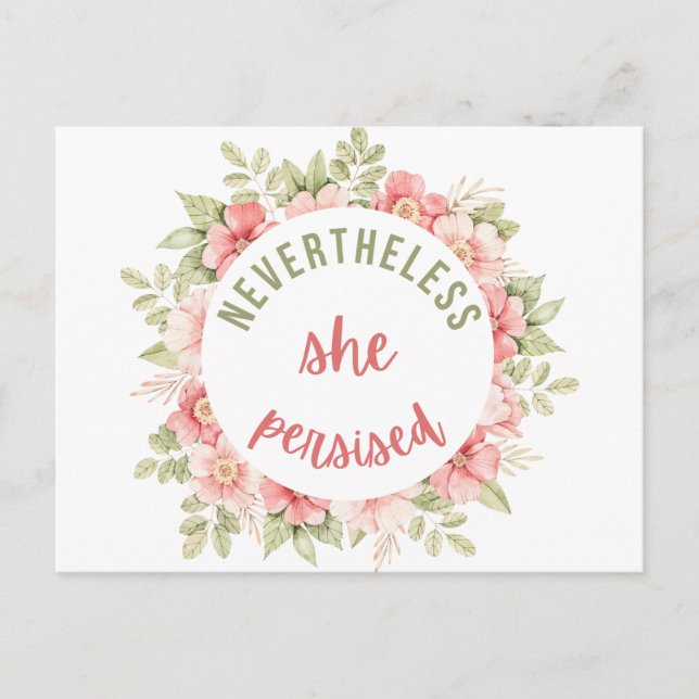 Nevertheless She Persisted Postcard (Front)