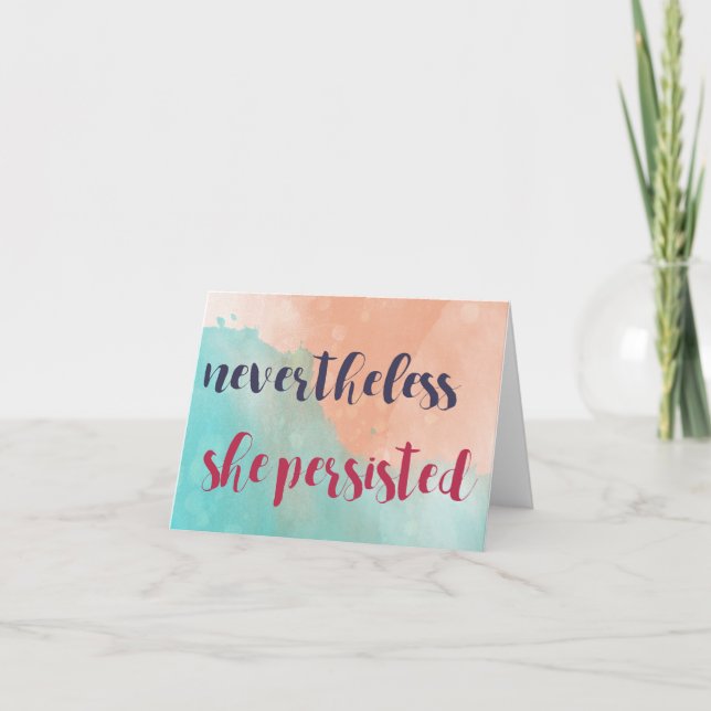 NevertheLess She Persisted Senator Warren Notecard (Front)
