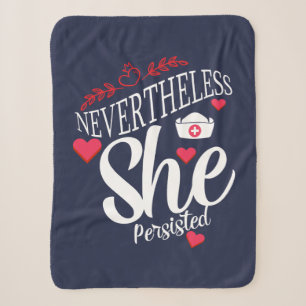 Nevertheless She Persisted Sherpa Blanket