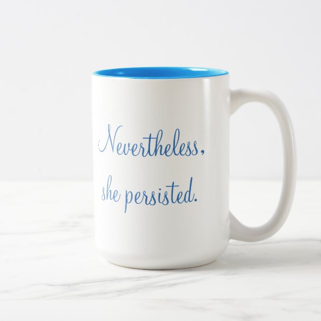 Nevertheless, she persisted two-toned mug (Right)