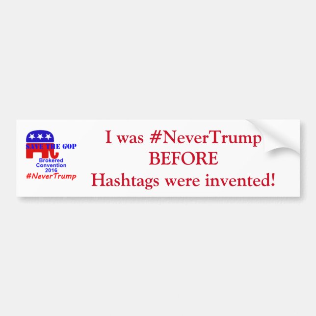#NeverTrump Bumper Sticker (Front)