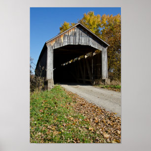 Nevins Covered Bridge Parke County Indiana Poster