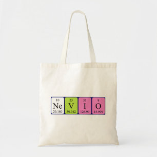 Nevio periodic table name tote bag