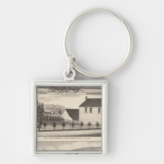 Nevis, Green residences, farms Key Ring (Front)