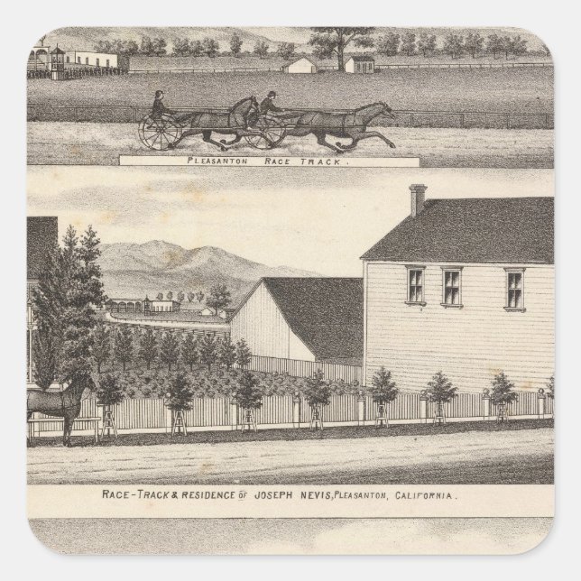 Nevis, Green residences, farms Square Sticker (Front)