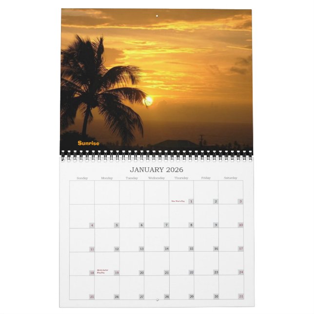 NEVIS, WEST INDIES CALENDAR (Jan 2026)