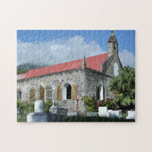 Nevis, West Indies Church Jigsaw Puzzle