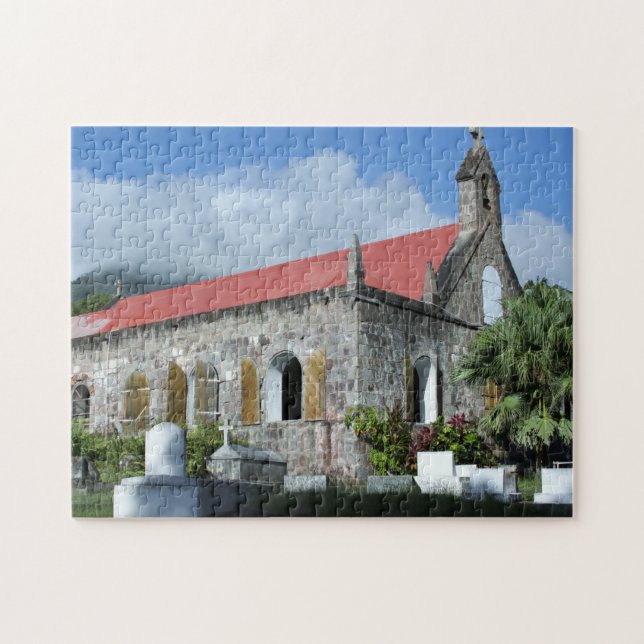 Nevis, West Indies Church Jigsaw Puzzle (Horizontal)