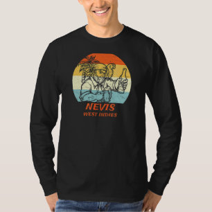 Nevis West Indies Vintage Pirate & Parrot Vacation T-Shirt