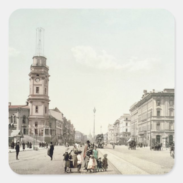 Nevsky Prospekt, St. Petersburg Square Sticker (Front)