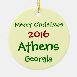 NEW 2016 ATHENS GEORGIA MERRY CHRISTMAS ORNAMENT