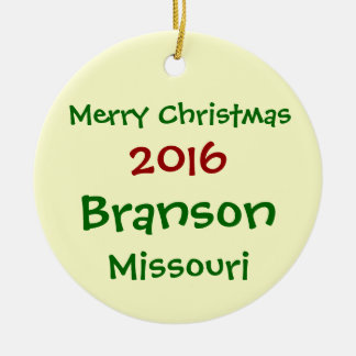 NEW 2016 CUSTOMIZABLE BRANSON CHRISTMAS ORNAMENT