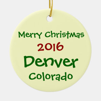 NEW 2016 CUSTOMIZABLE DENVER CHRISTMAS ORNAMENT
