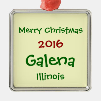 NEW 2016 GALENA ILLINOIS MERRY CHRISTMAS ORNAMENT