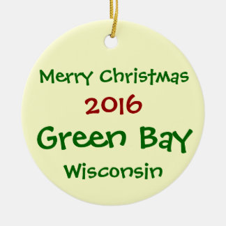 NEW 2016 GREEN BAY WISCONSIN CHRISTMAS ORNAMENT