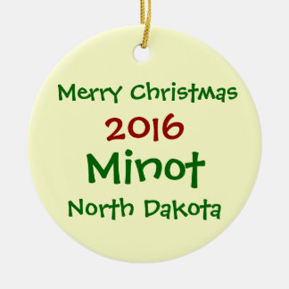 NEW 2016 MINOT NORTH DAKOTA CHRISTMAS ORNAMENT
