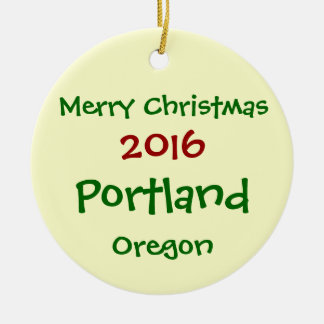NEW 2016 PORTLAND OREGON MERRY CHRISTMAS ORNAMENT