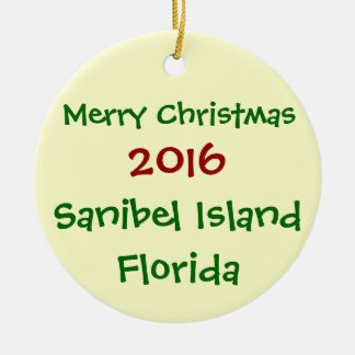 NEW 2016 SANIBEL ISLAND FLORIDA CHRISTMAS ORNAMENT