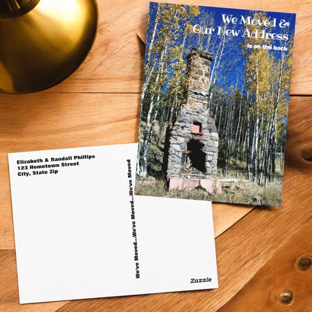 New Address Add A Custom Photo Template Postcard (address change template postcard front and back)