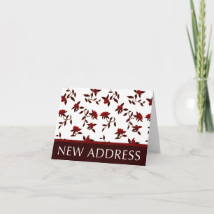 new address announcement : vintage flowers