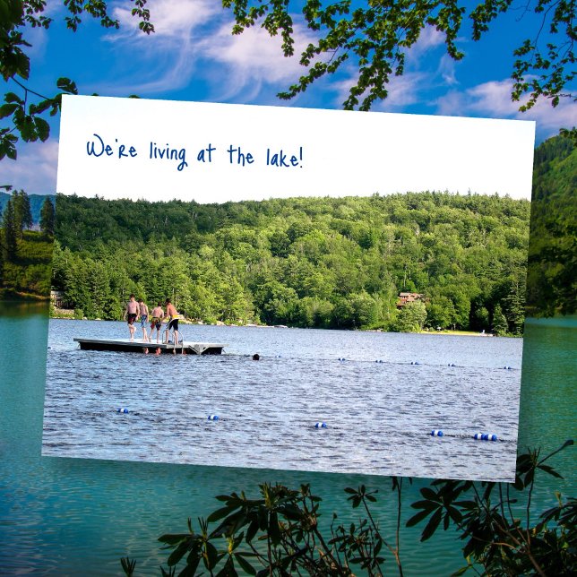 New Address at the Lake Moving Announcement Postcard (Creator Uploaded)