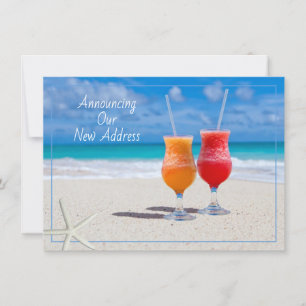 New Address Beach Life Cocktails in Sand Flat Card