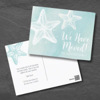 New Address Beach Moving Announcement Card