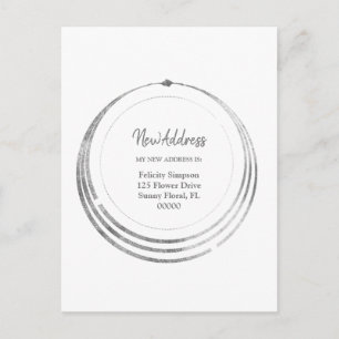 New Address  Boho Geometric Moving Notice Postcard