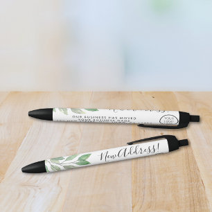 New Address Business Logo  Black Ink Pen