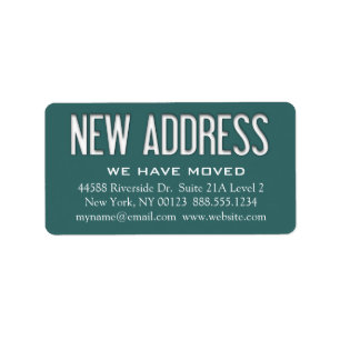 "New Address" Change Notification Label