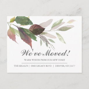 New Address Change of Address Moving Announcement Postcard