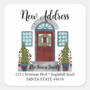 New Address Christmas home  Envelope seal