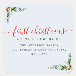 new address christmas sticker
