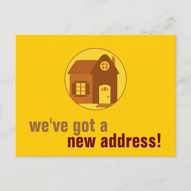 New Address : Customisable Announcement Postcard (Front)