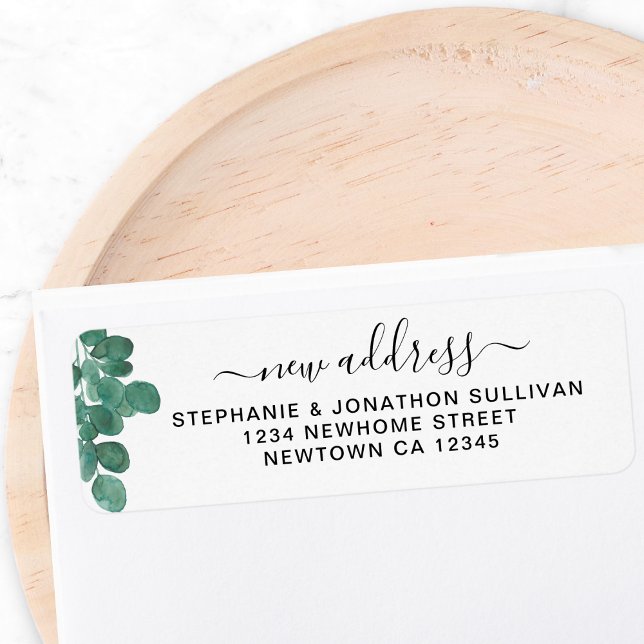 New Address Eucalyptus Greenery Return Address  Label (Creator Uploaded)