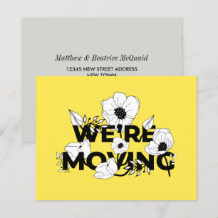 New Address Floral Moving Announcement