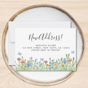 New Address Floral Moving Announcement