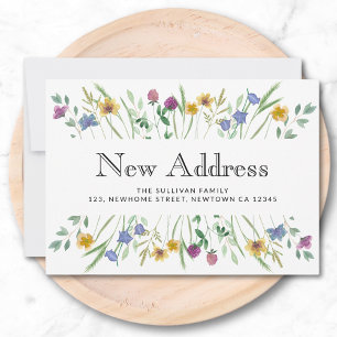 New Address Floral Moving Announcement