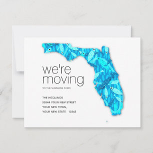 New Address Florida Fish Flat Announcement Card