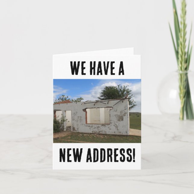 New Address Funny We Have Moved Card (Front)
