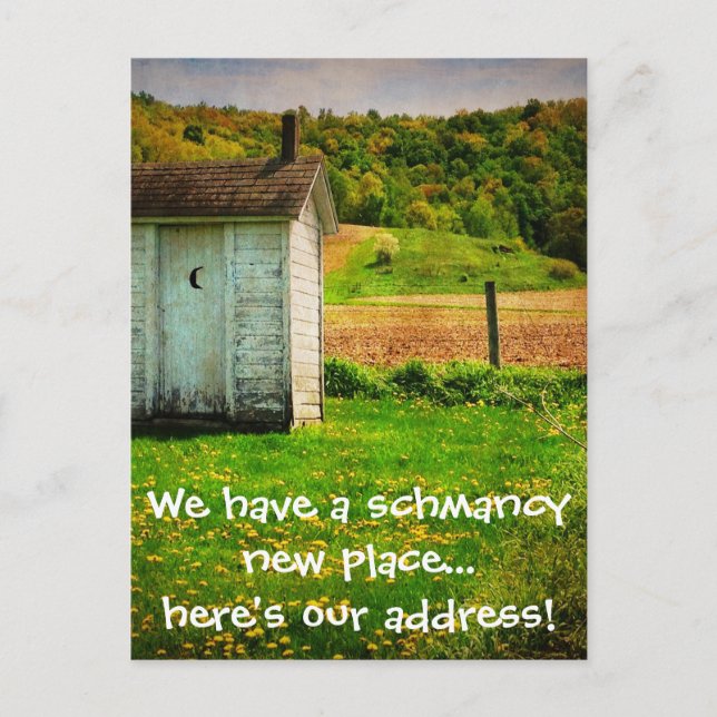New Address Funny We Moved Announcement Postcard (Front)