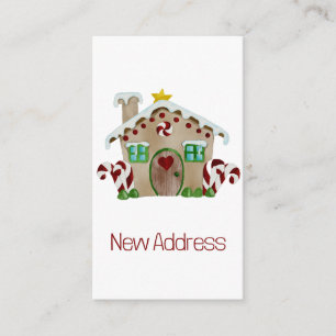 New Address Gingerbread House Enclosure Card