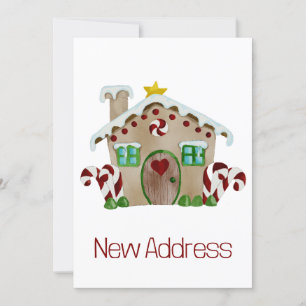 New Address Gingerbread House Invitation